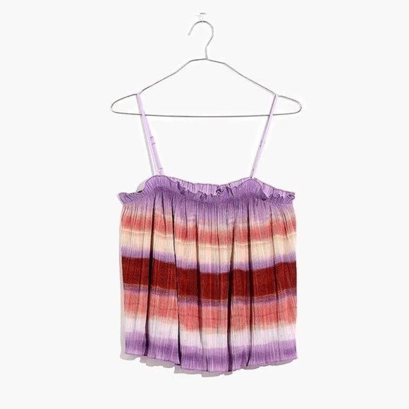MADEWELL Texture & Thread Micropleat Tank Top in Ombré Rainbow XXS - Picture 2 of 8